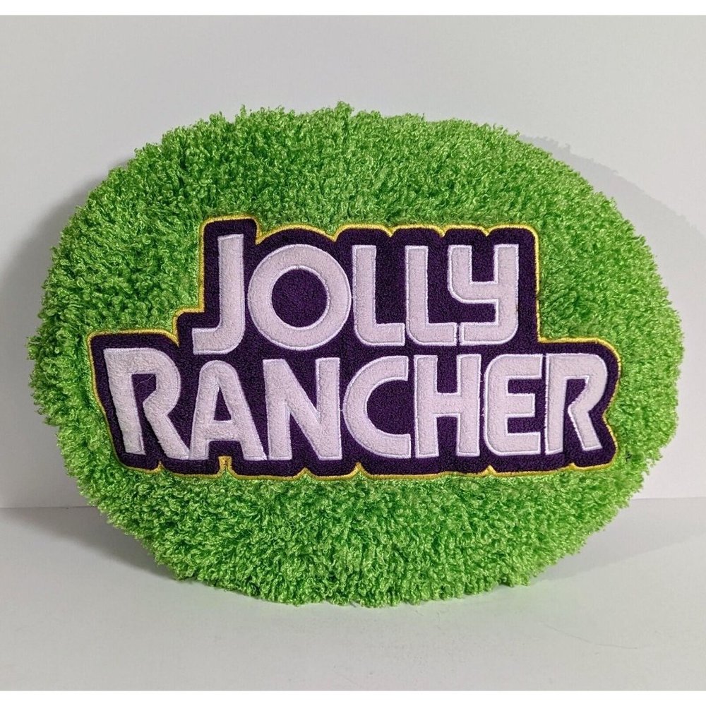 Jolly Rancher Plush Pillow Green Hard Candy Novelty Embroidered